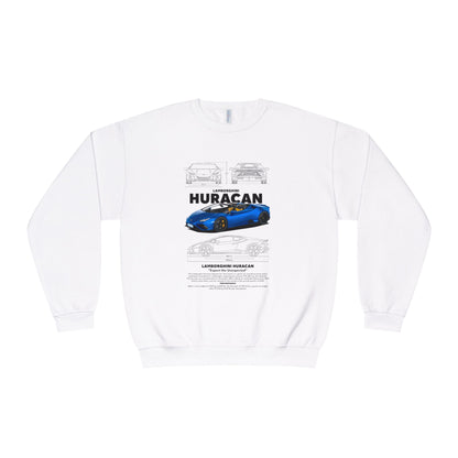 Lamborghini Huracan Crewneck Sweatshirt - Unisex Automotive Apparel - CreativeRino