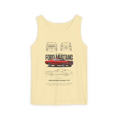 Ford Mustang Fastback 1965 Unisex Tank Top – Classic Car Lover Gift - CreativeRino