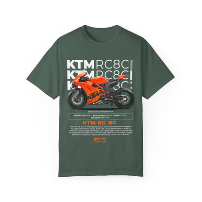 KTM RC 8C Unisex Garment-Dyed T-Shirt - Perfect for Motorcycle Enthusiasts - CreativeRino
