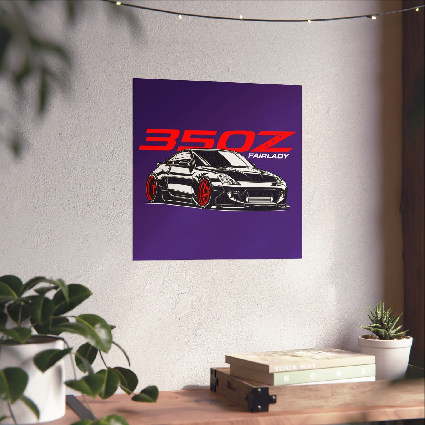 350Z Fairlady Matte Square Poster - Car Enthusiast Wall Art - CreativeRino