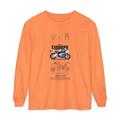 BMW S1000RR Motorcycle Long Sleeve T-Shirt - Unisex Garment-Dyed - CreativeRino