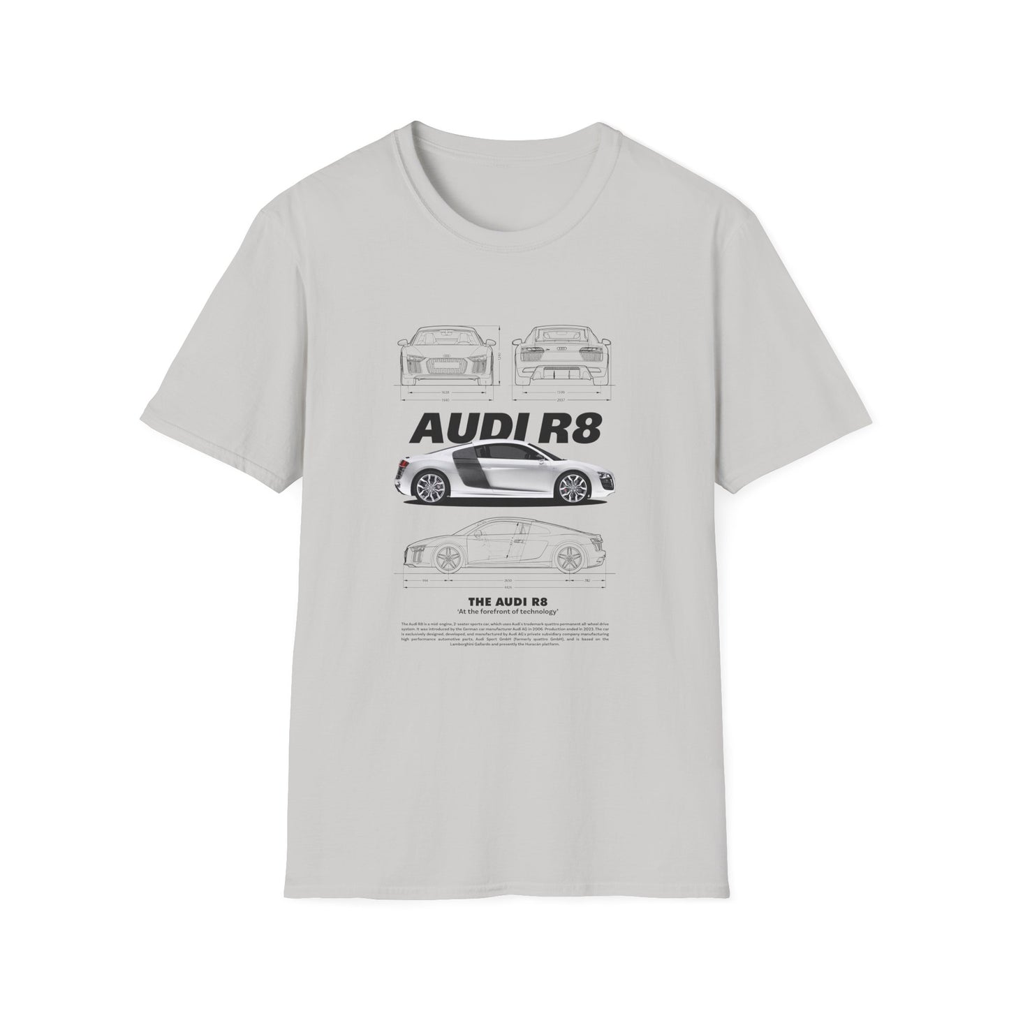 Audi R8 Graphic T-Shirt - Perfect for Car Enthusiasts - CreativeRino