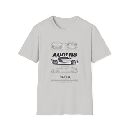 Audi R8 Graphic T-Shirt - Perfect for Car Enthusiasts - CreativeRino
