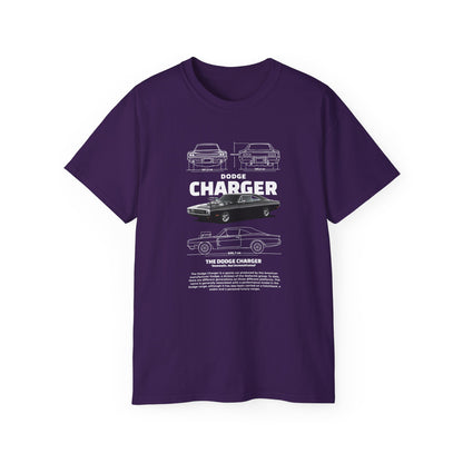 Dodge Charger 1970 Graphic Unisex Tee - Perfect T-shirt for Car Enthusiasts - CreativeRino