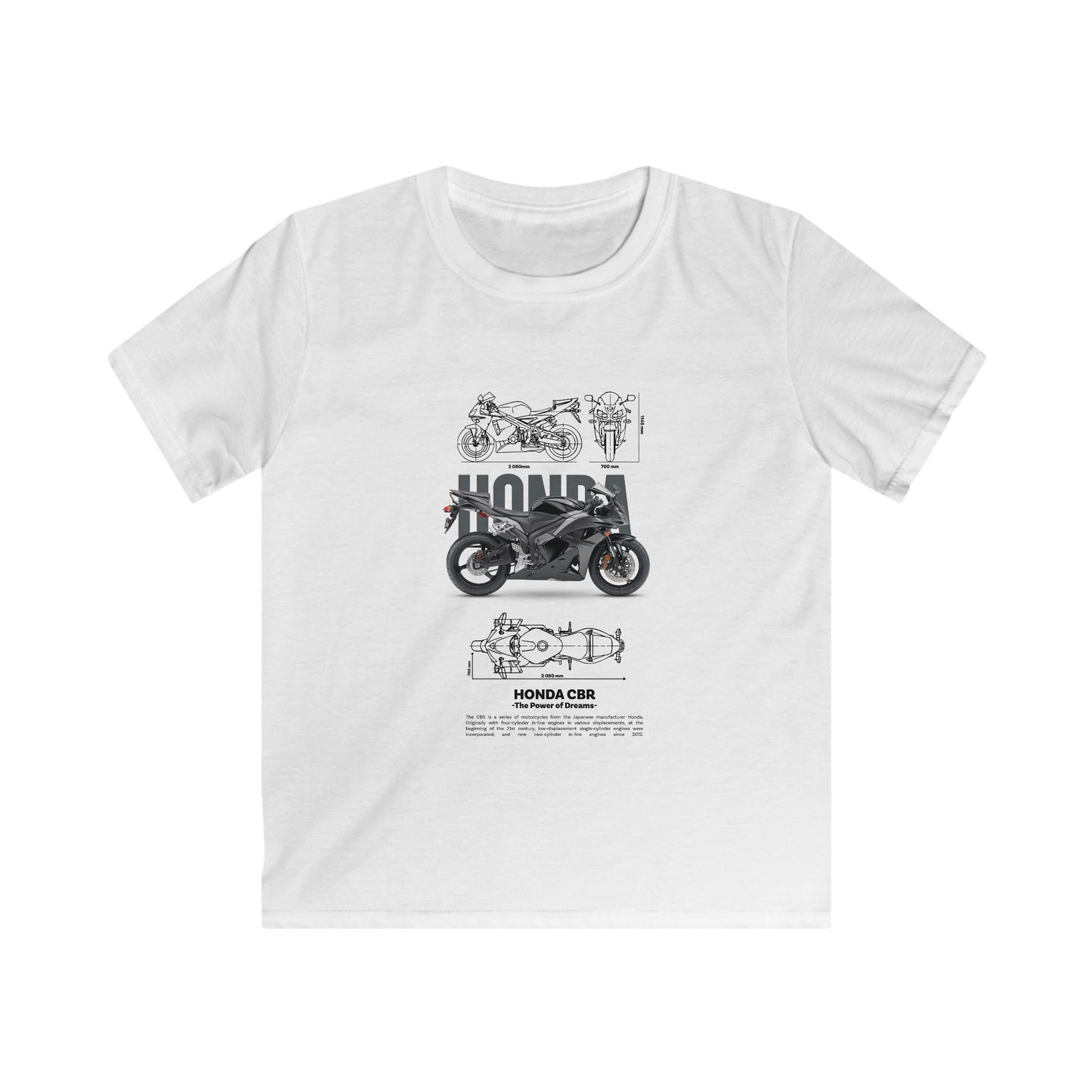 Honda CBR Kids Motorcycle Graphic T-shirt - CreativeRino