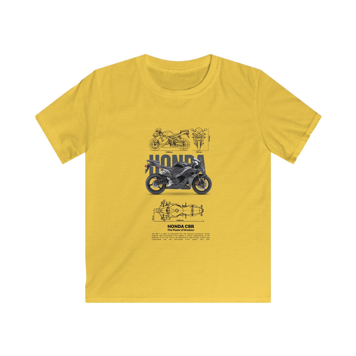Honda CBR Kids Motorcycle Graphic T-shirt - CreativeRino