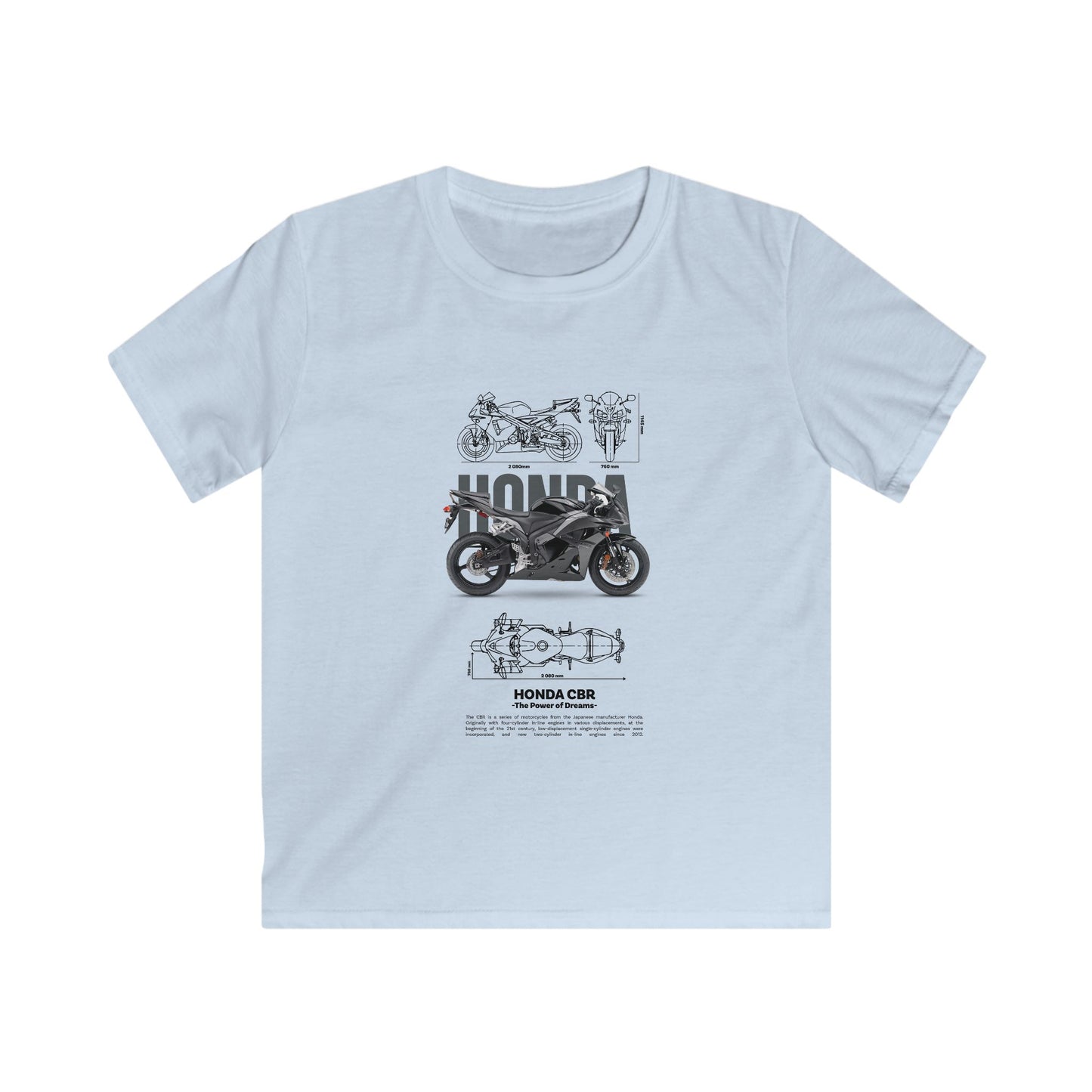 Honda CBR Kids Motorcycle Graphic T-shirt - CreativeRino