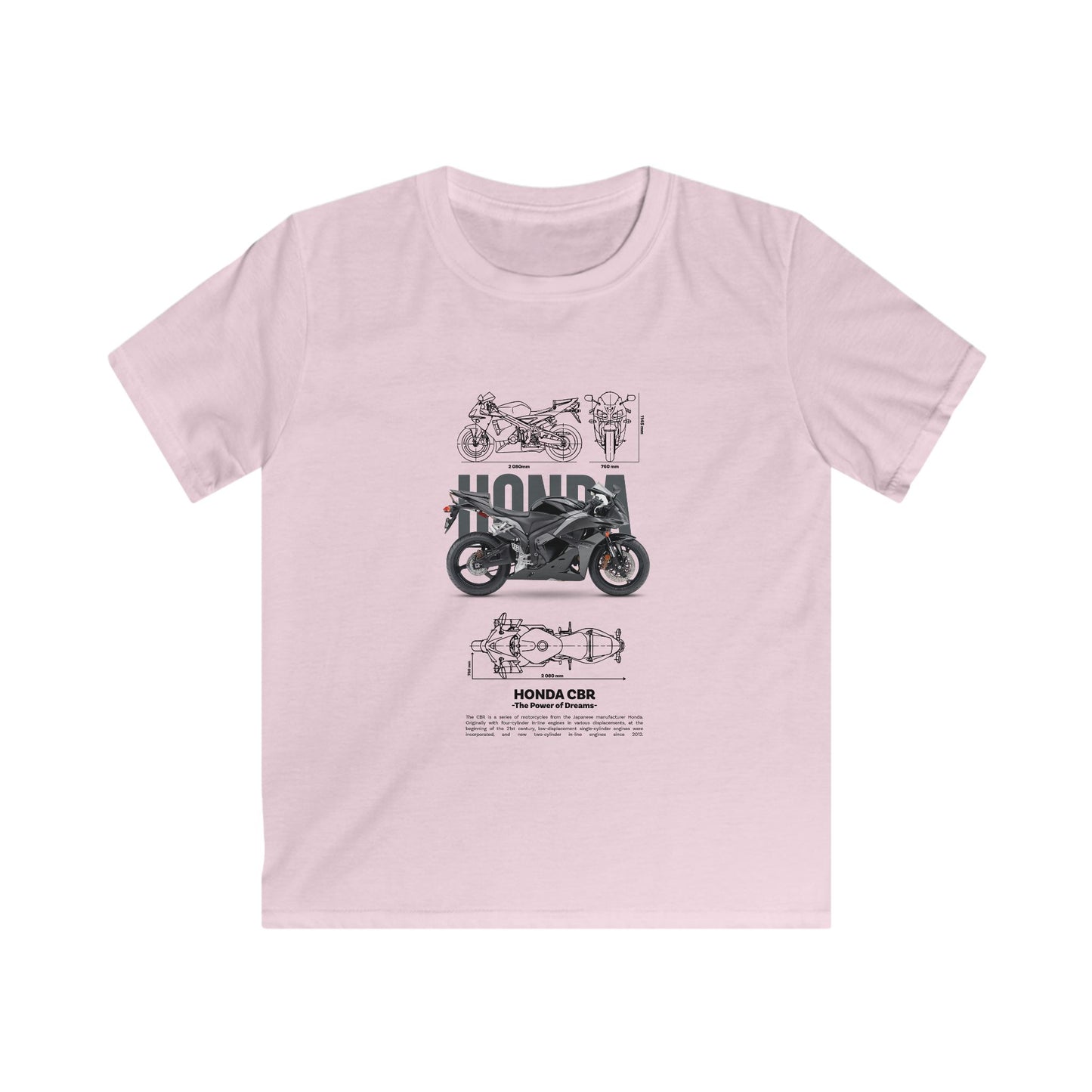 Honda CBR Kids Motorcycle Graphic T-shirt - CreativeRino