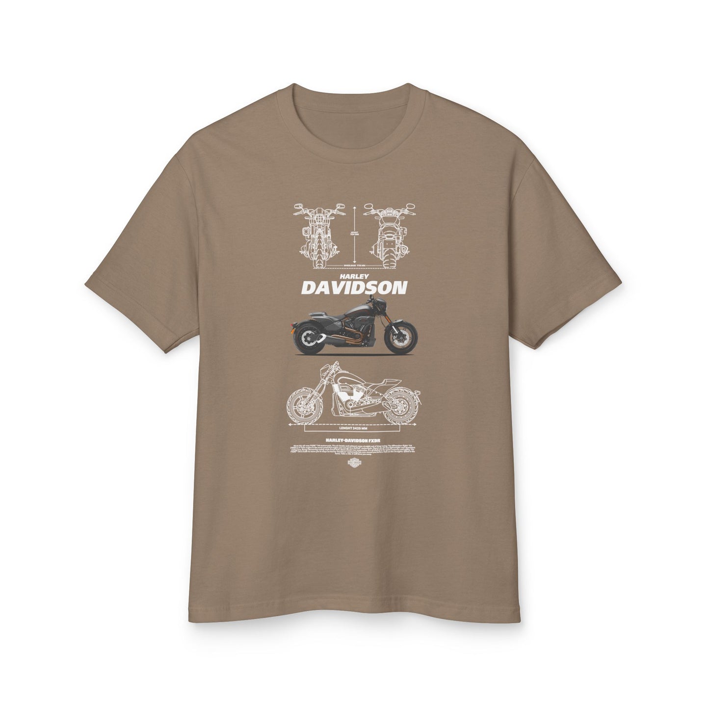 Harley-Davidson FXDR Motorcycle Tee - Unisex Heavyweight Cotton T-shirt - CreativeRino