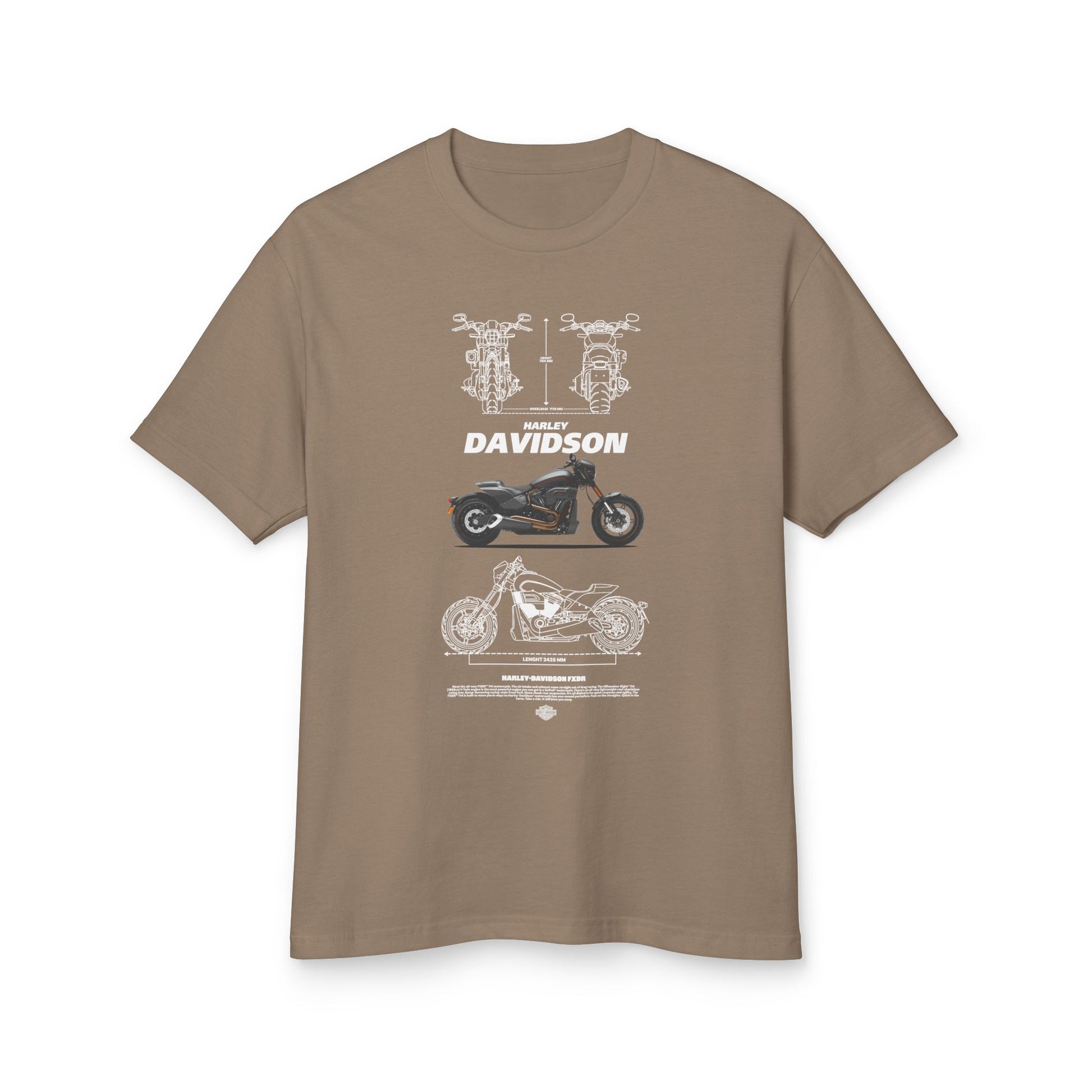 Harley-Davidson FXDR Motorcycle Tee - Unisex Heavyweight Cotton T-shirt - CreativeRino