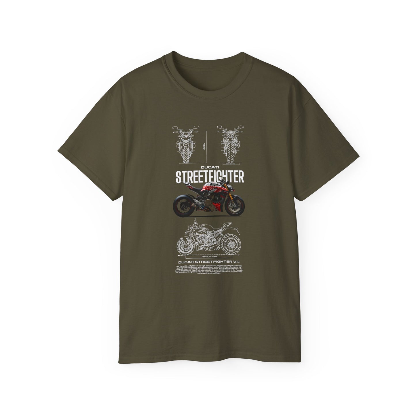New Streetfighter V4 Motorcycle Graphic Unisex Tee - Perfect T-shirt for Riders and Enthusiasts - CreativeRino