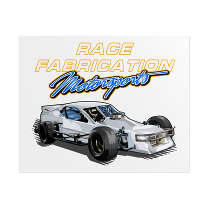 Racing Car Motorsports Art Print - Race Fabrication Poster - CreativeRino