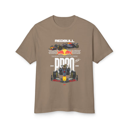 RED BULL RB20 Unisex Racing-Themed Heavyweight Cotton Tee - Car T-shirt - CreativeRino
