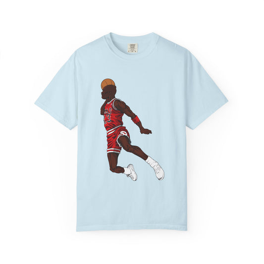Michael Jordan Unisex T-Shirt Featuring Jumping Basketball Player - Perfect for Sports Lovers! - CreativeRino