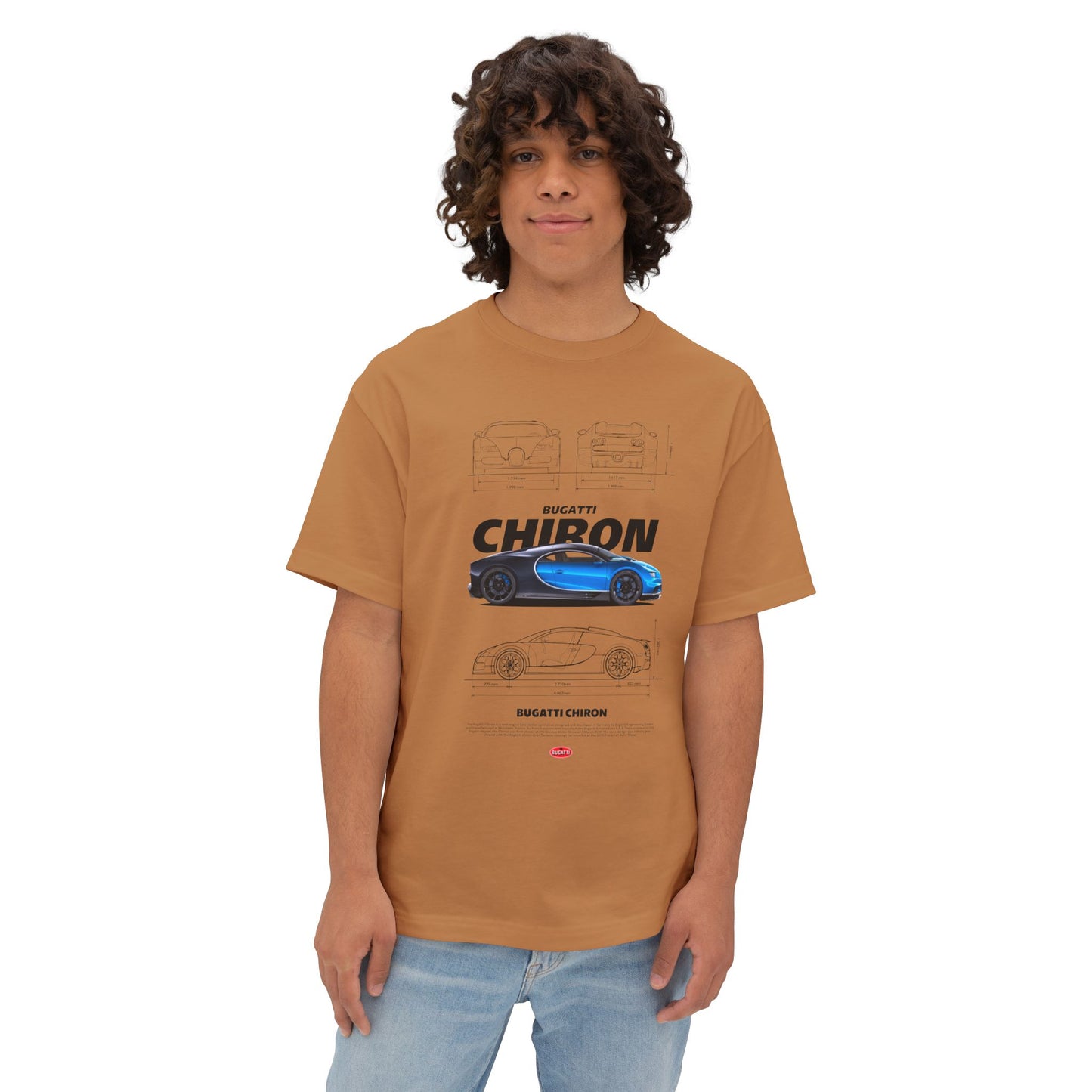 Bugatti Chiron Unisex Oversized Boxy Tee - Car T-shirt - CreativeRino