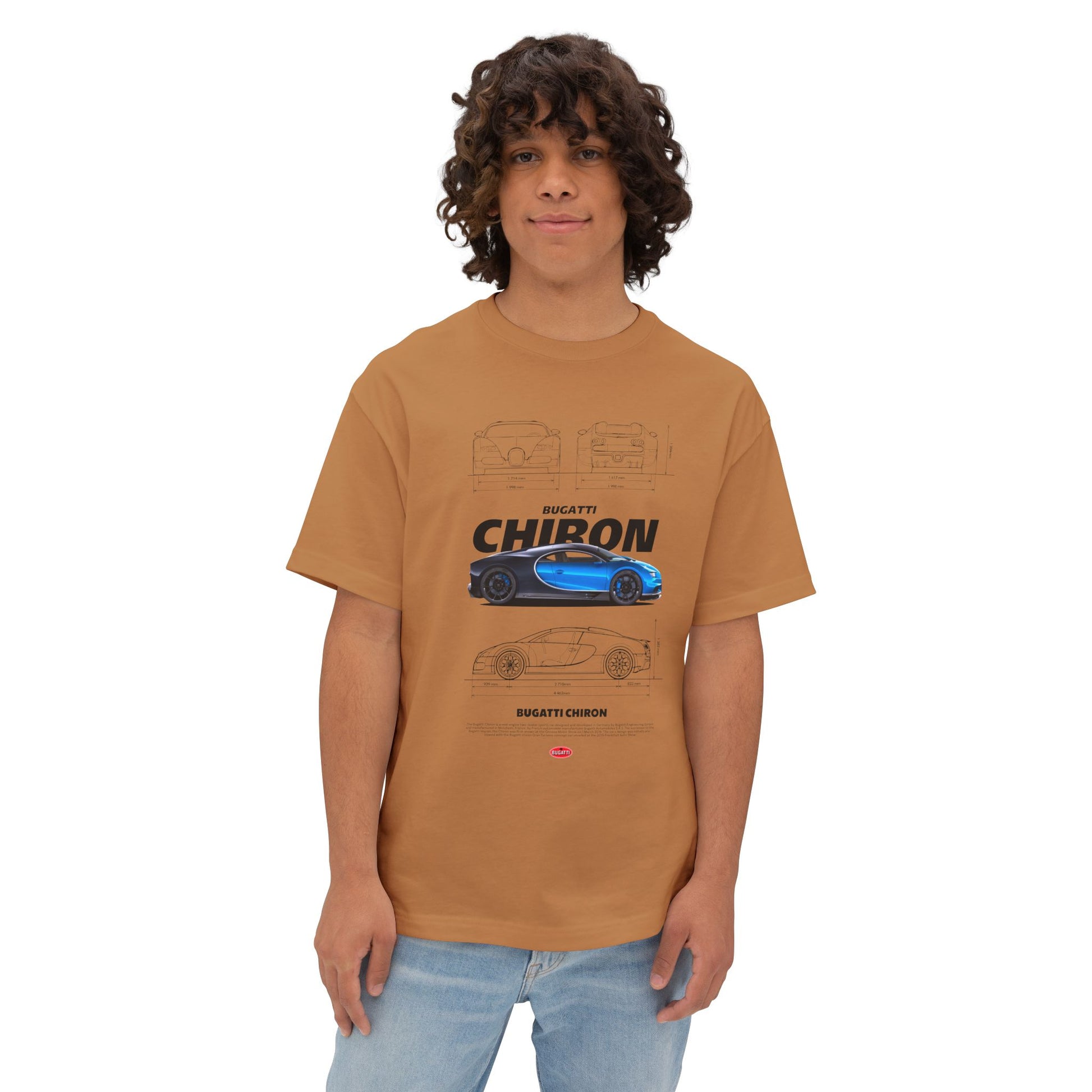 Bugatti Chiron Unisex Oversized Boxy Tee - Car T-shirt - CreativeRino