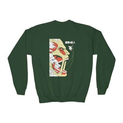 Attack on Titan Youth Crewneck Sweatshirt - Anime-Inspired Design for Fans - CreativeRino