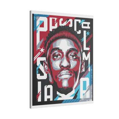 DeMar DeRozan Dynamic Matte Canvas Wall Art - Basketball Portrait - CreativeRino