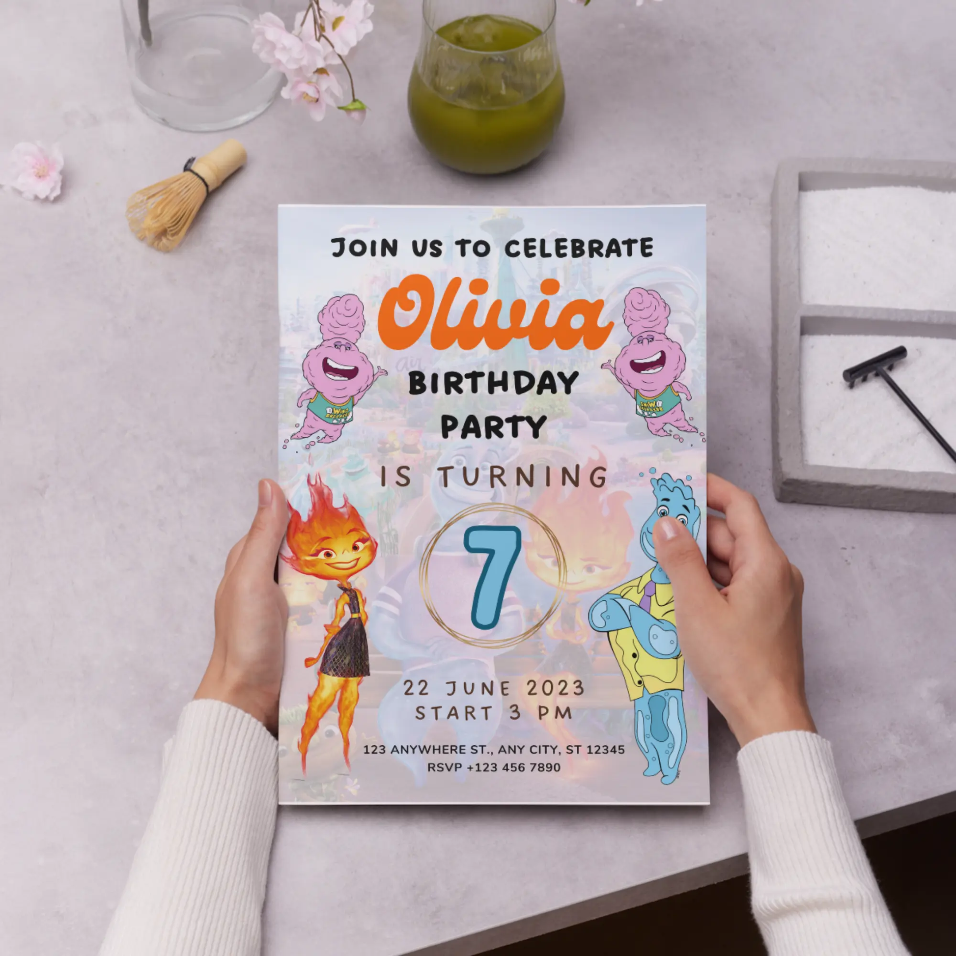 Elemental Birthday Party Invitation Template - CreativeRino
