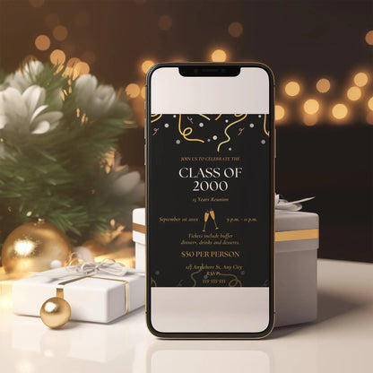 School Reunion Flyer Template | High School College Reunion Invitation CreativeRino
