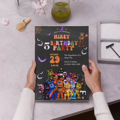Five Nights at Freddys Birthday Invitation Template - CreativeRino