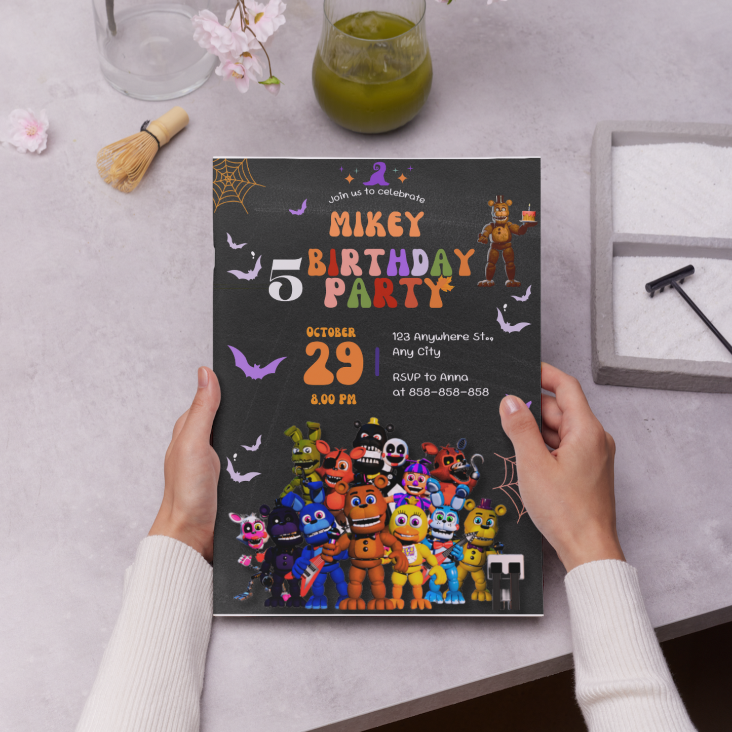 Five Nights at Freddys Birthday Invitation Template