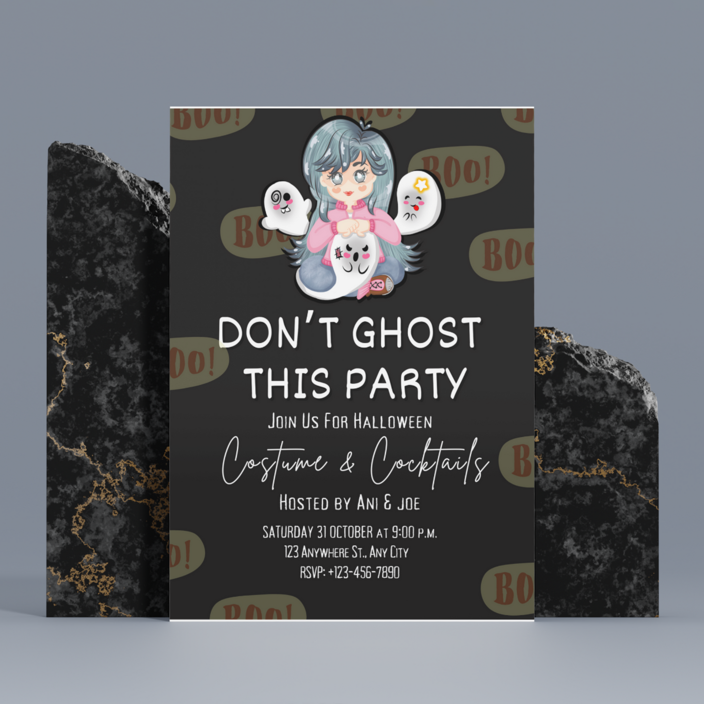 Don't Ghost This Party Halloween Invitation Template