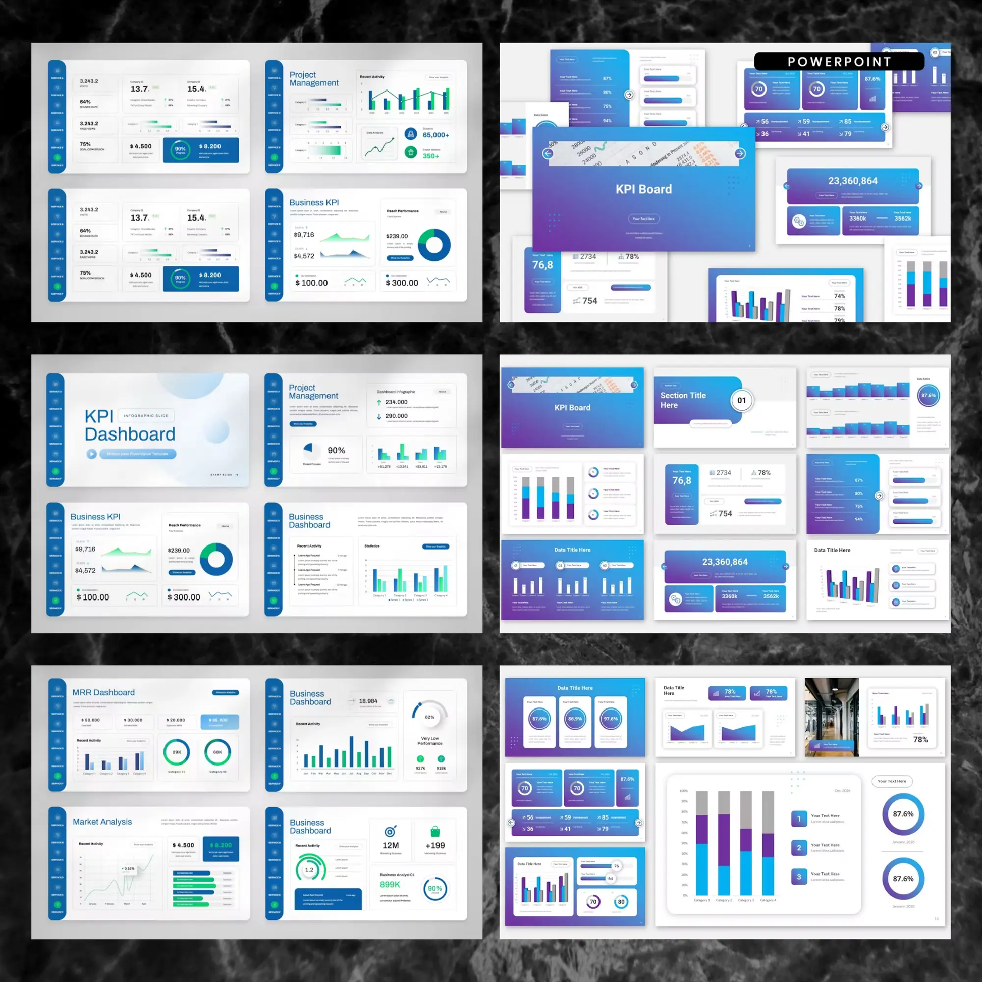 20 KPI Dashboard Powerpoint Presentation Template Bundle CreativeRino
