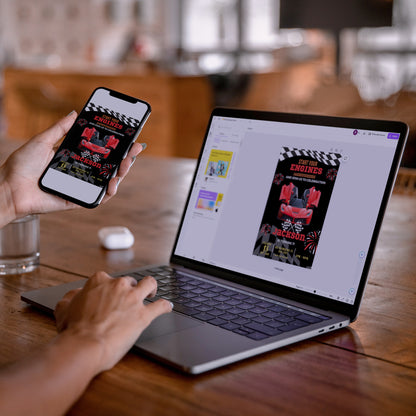 Ferrari Sport Race Car Birthday Invitation Template - CreativeRino