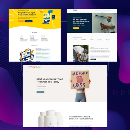 80+ Figma Website Template Bundle | Figma Landing Page Template | Figma Web Design Template CreativeRino