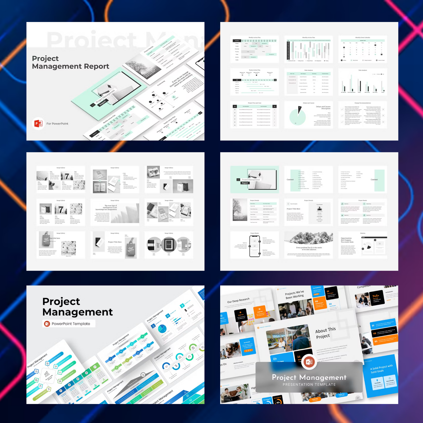 20 Project Management Powerpoint Presentation Template Bundle