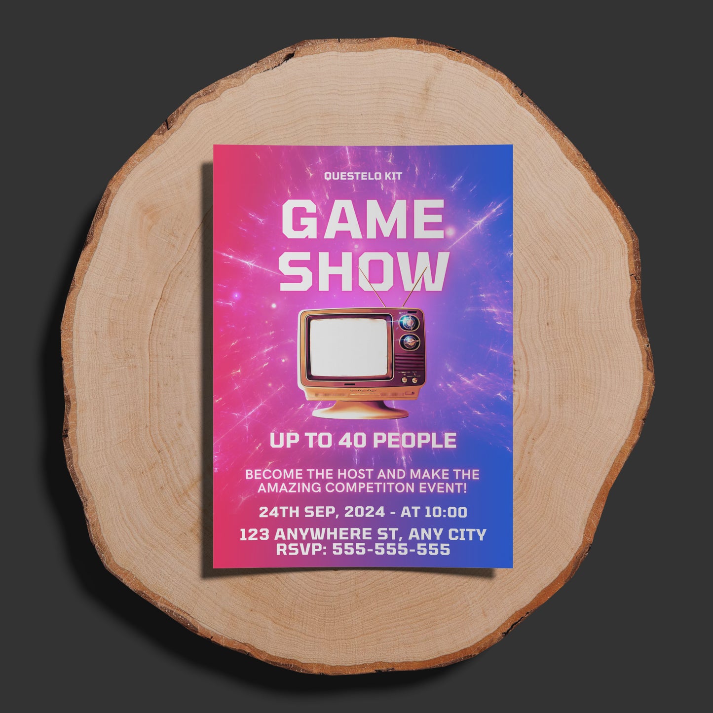 Game Show Birthday Invitation Template