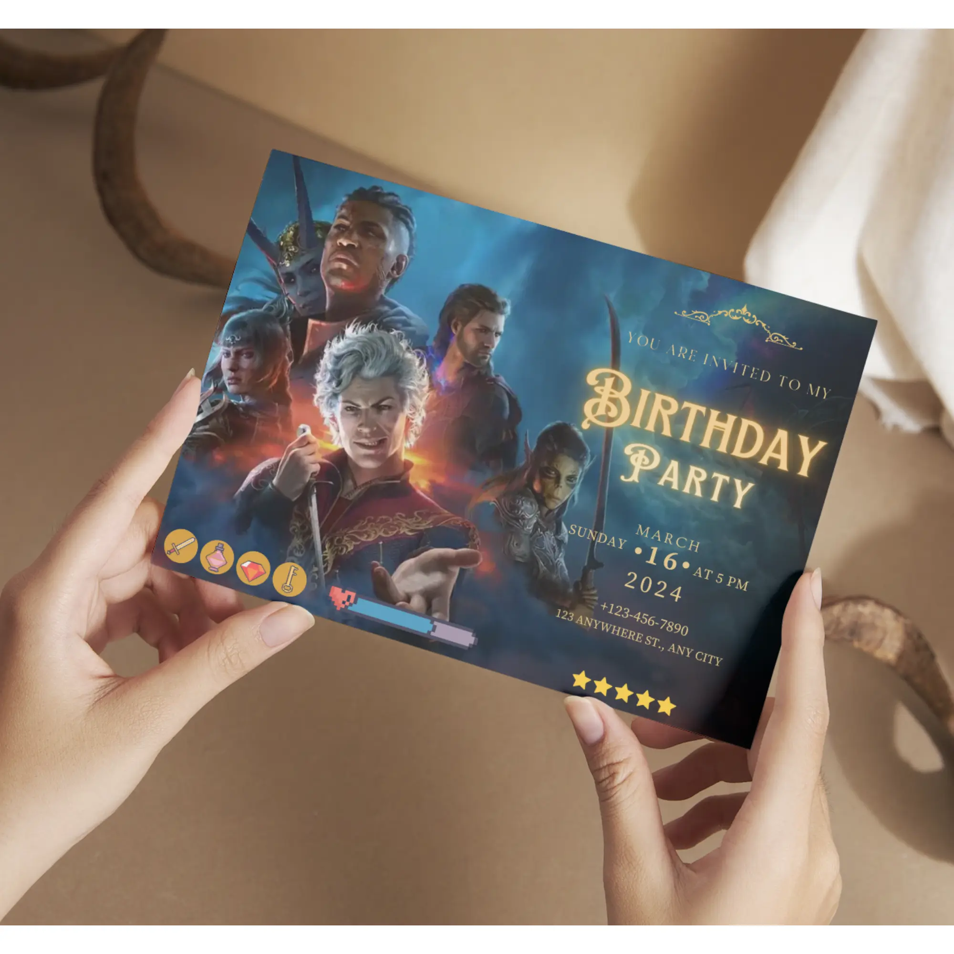 World of Warcraft Birthday Invitation Template - CreativeRino