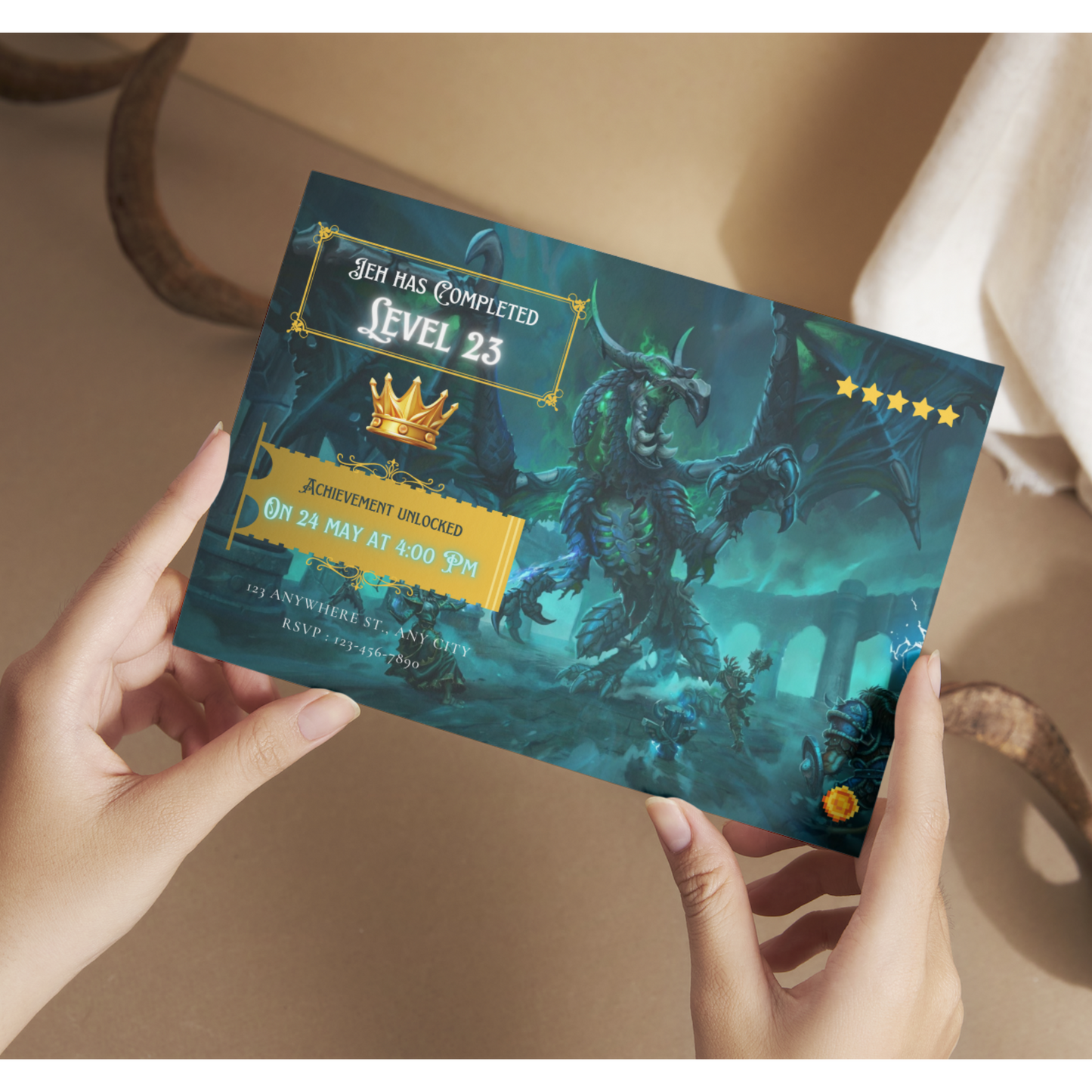 World of Warcraft Birthday Invitation Template