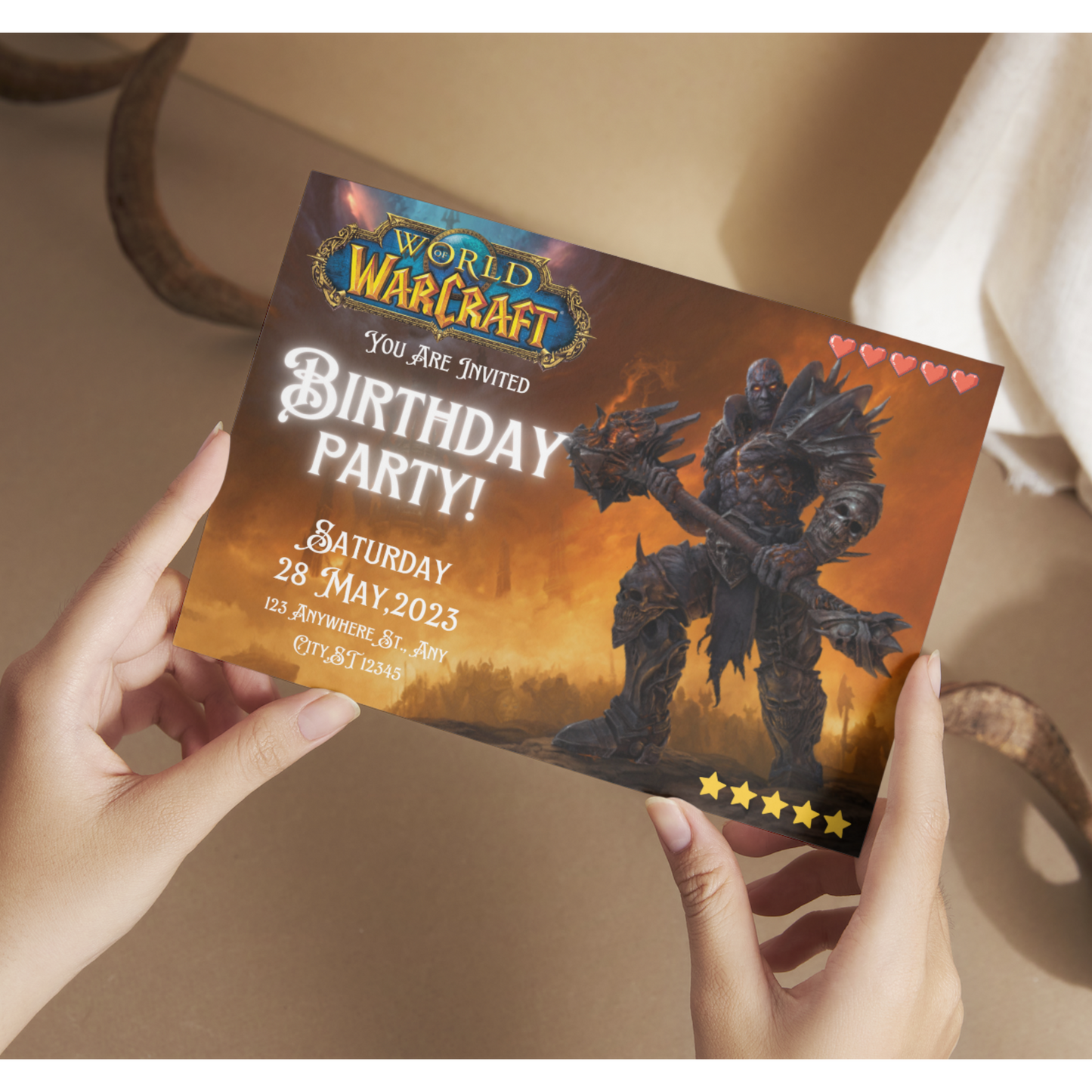 World of Warcraft Birthday Invitation Template