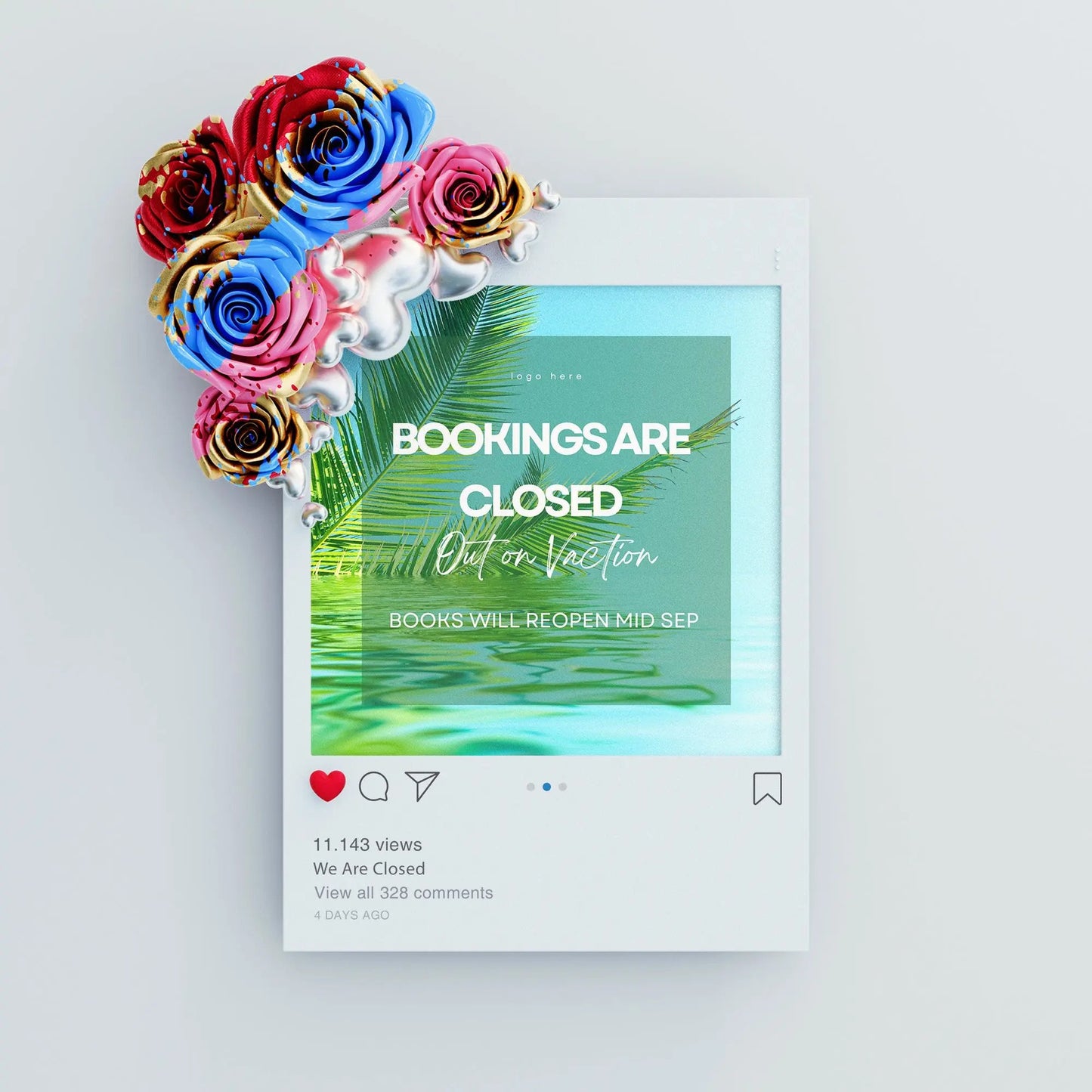 We Are On Vacation Flyer Template | We Are Closed Flyer CreativeRino