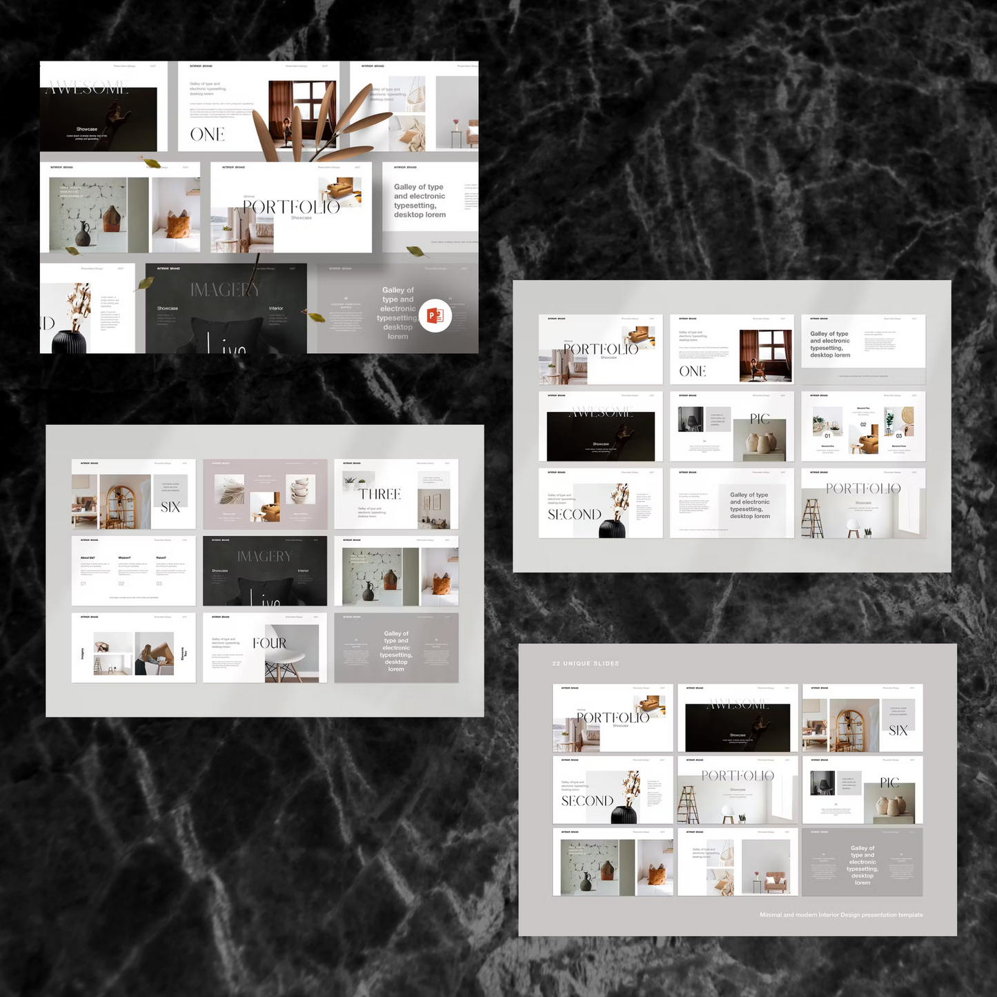 10 Interior Design Powerpoint Presentation Template Bundle