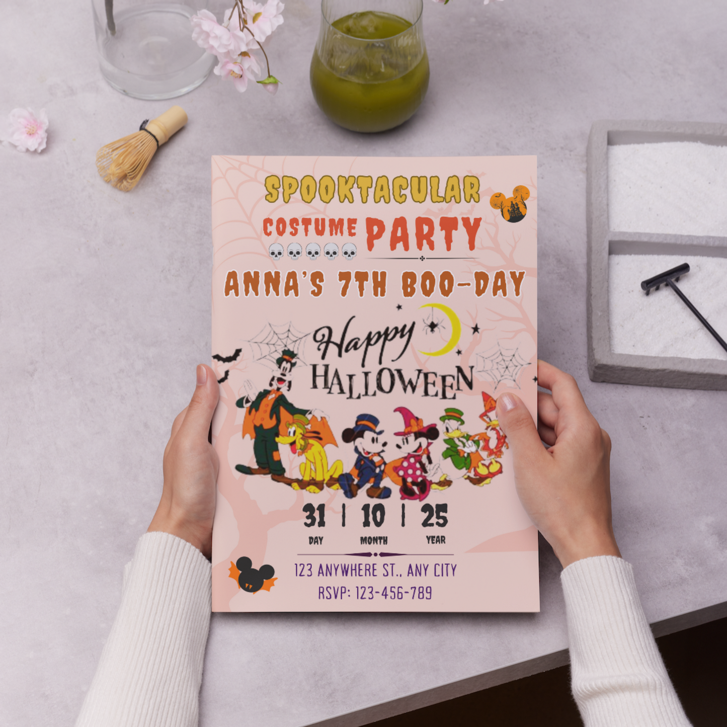 Mickey Mouse Costume Birthday Party Invitation Template