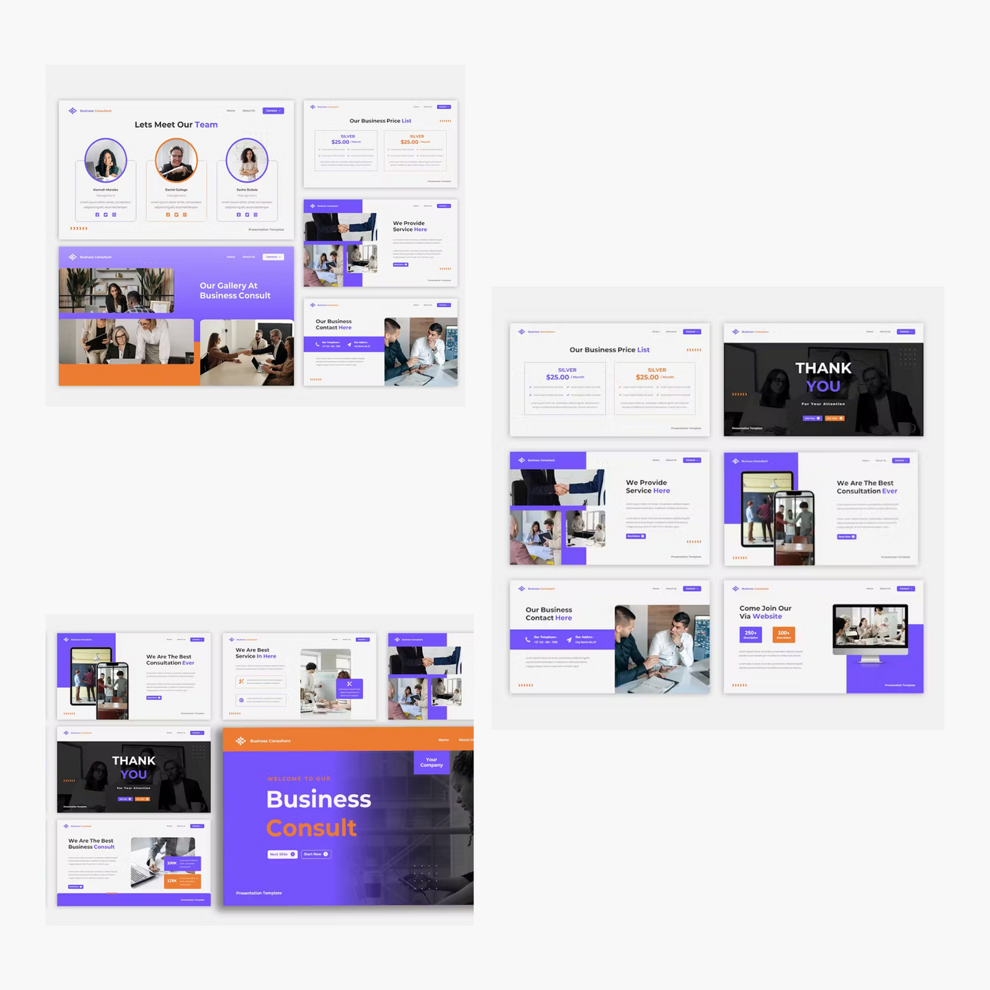 5 Consulting Powerpoint Presentation Template Bundle | Finance Business Mentoring Management Strategy Consulting PowerPoint Template