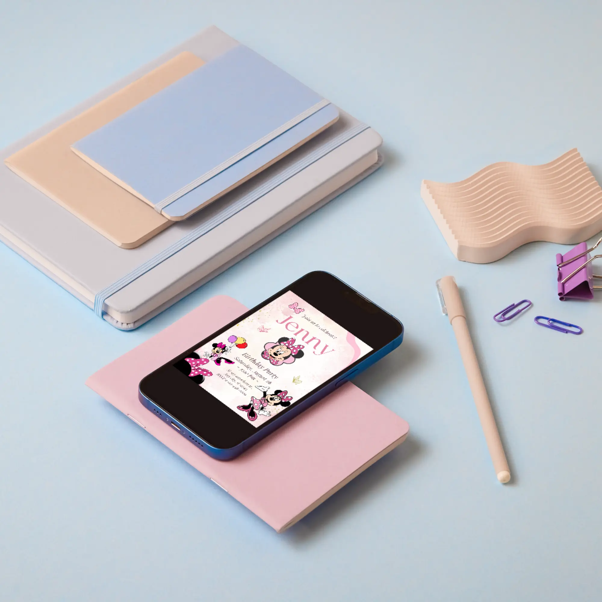 Minnie Mouse Birthday Invitation Template - CreativeRino