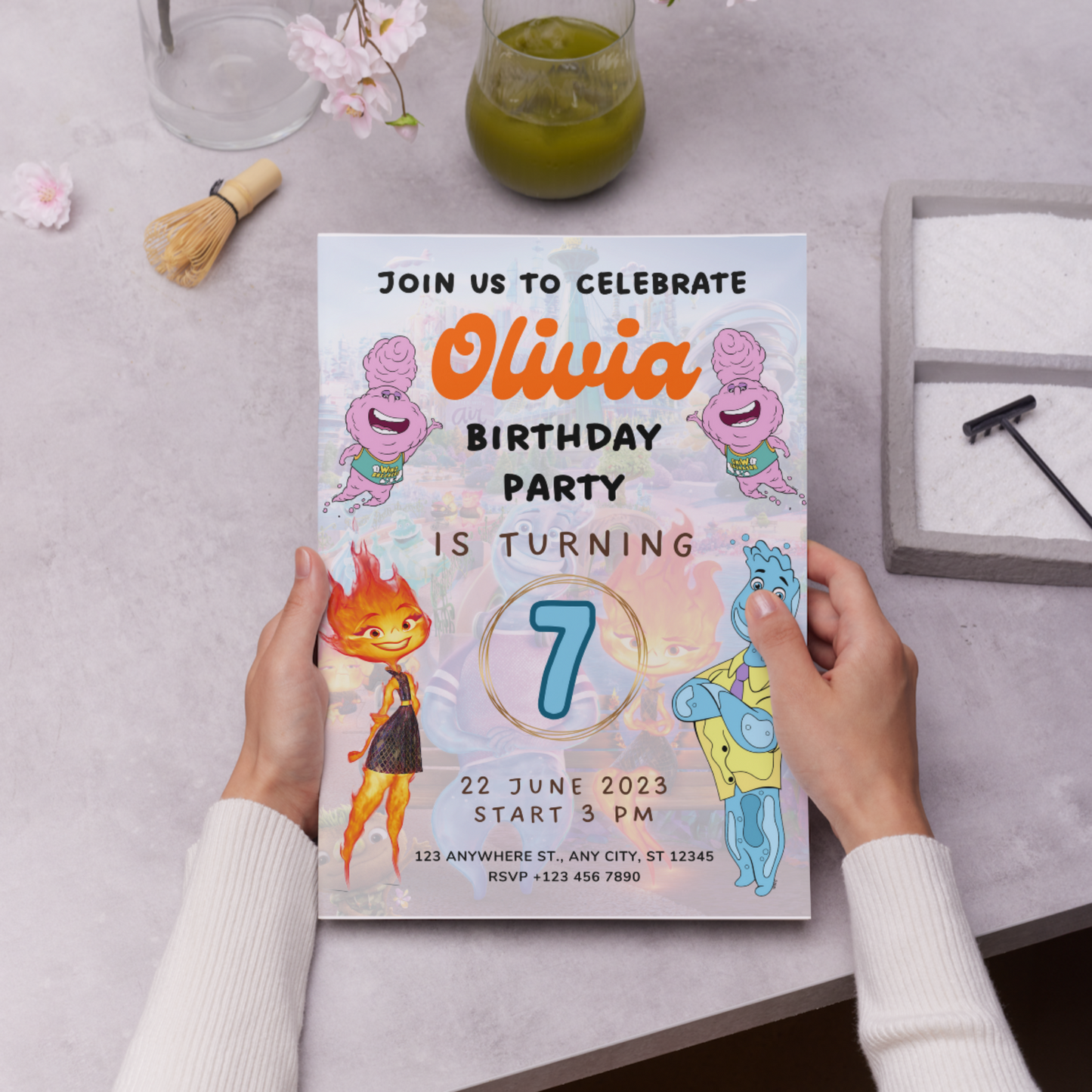 Elemental Birthday Party Invitation Template