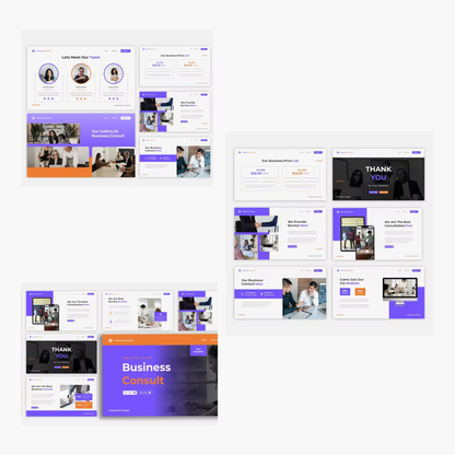 5 Consulting Powerpoint Presentation Template Bundle | Finance Business Mentoring Management Strategy Consulting PowerPoint Template - CreativeRino