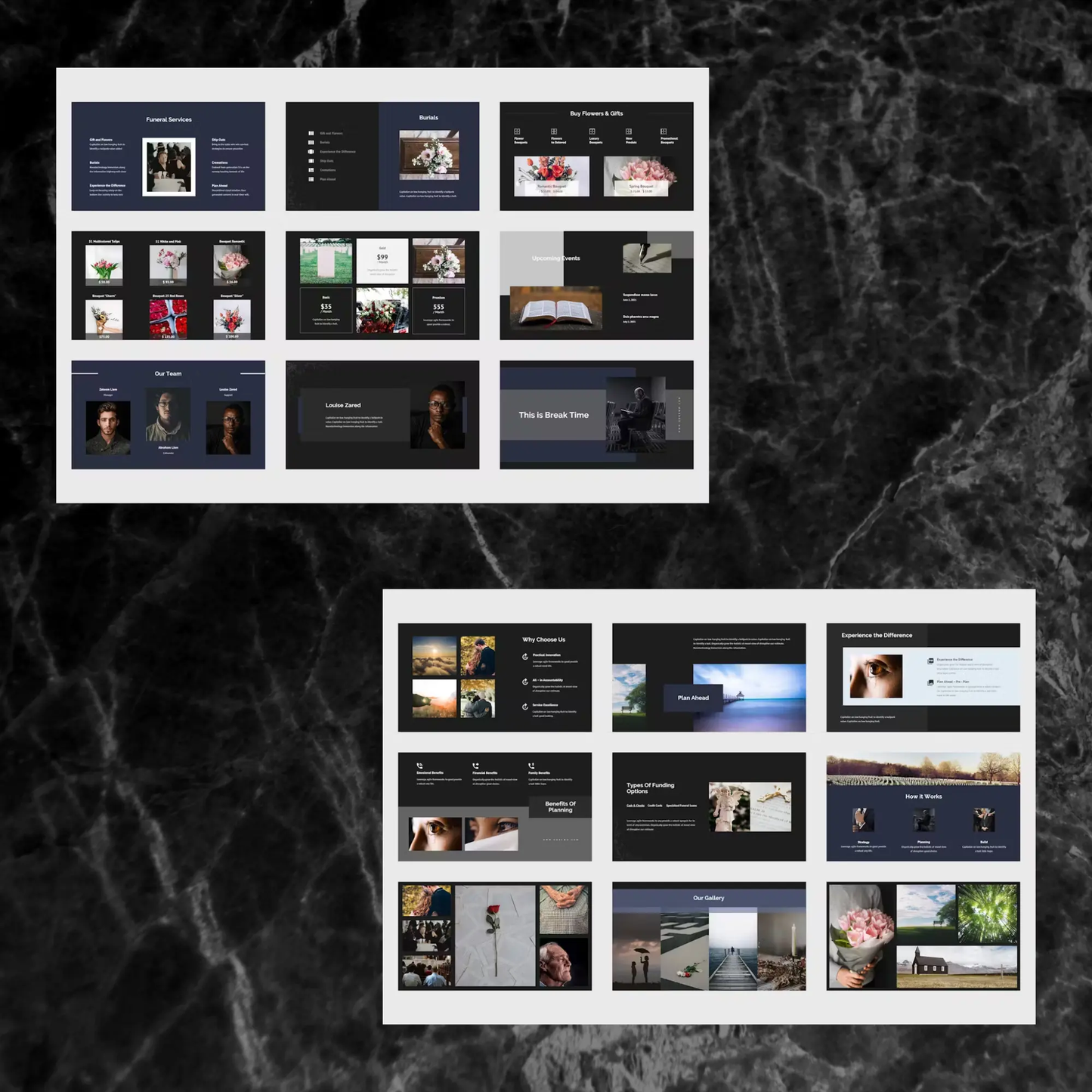 3 Funeral Powerpoint Presentation Template Bundle | Funeral Service Powerpoint Template - CreativeRino