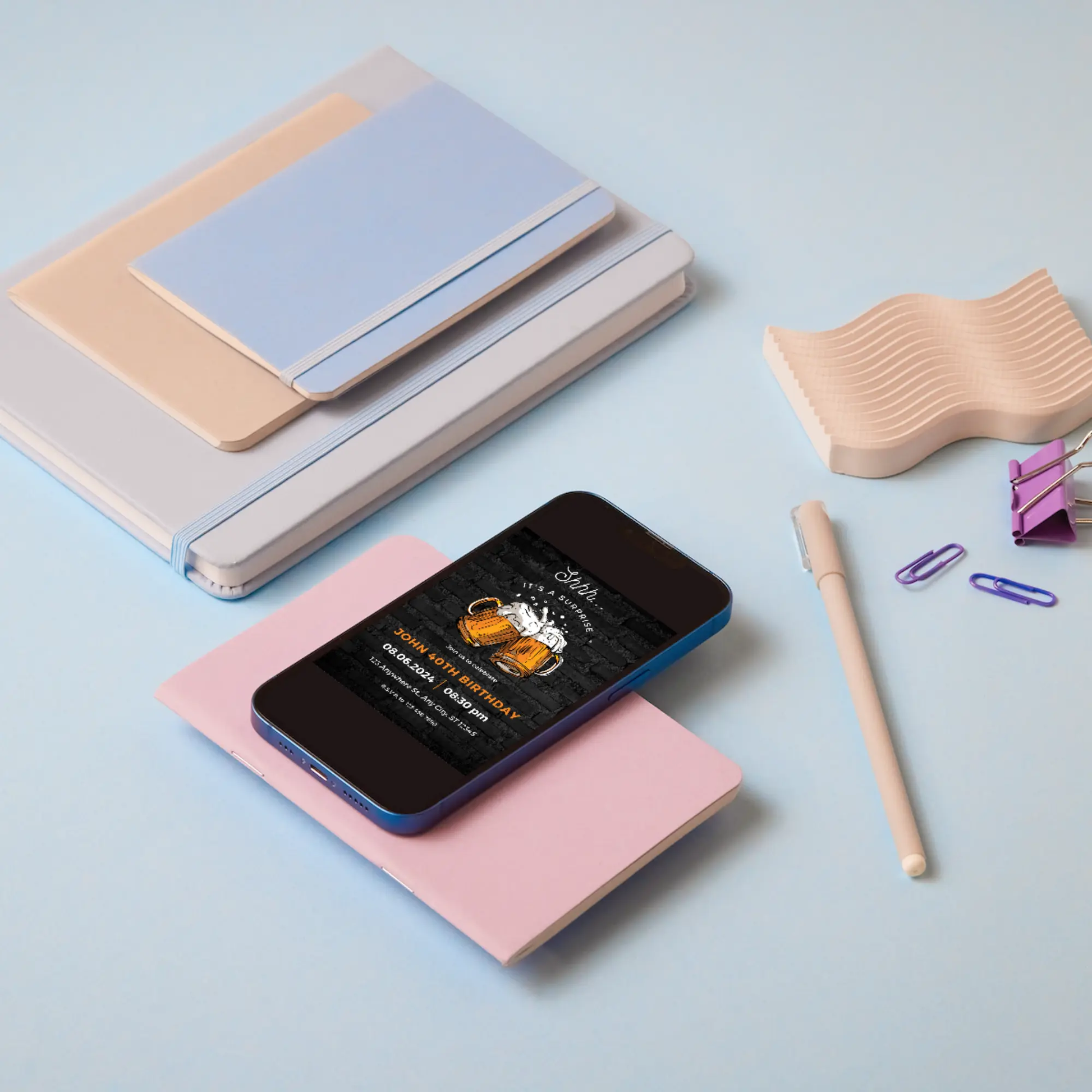 Beer Surprise Birthday Party Invitation Template - CreativeRino