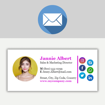 Outlook Gmail Email Signature Design Template - CreativeRino