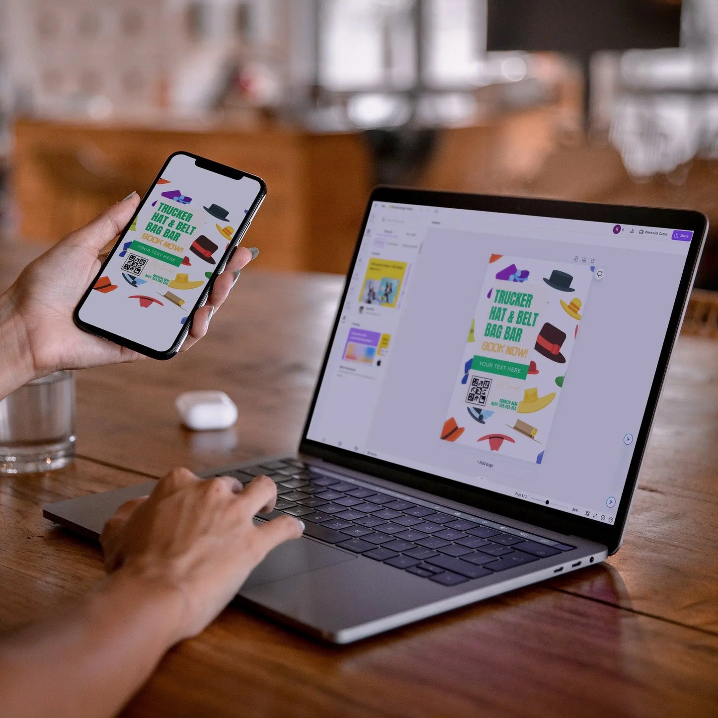 Trucker Hat Bar Flyer Template | Trucker Hat Bar Party Booking Flyer CreativeRino