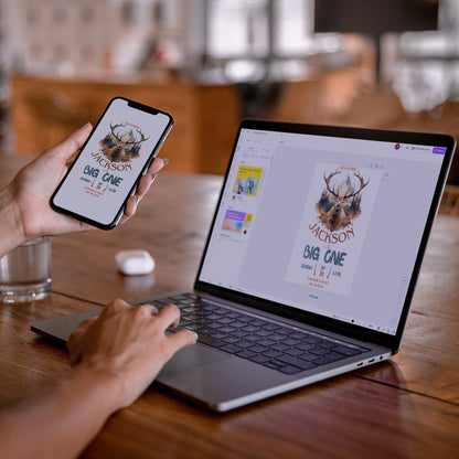 The Big One Hunting Birthday Invitation Template - CreativeRino