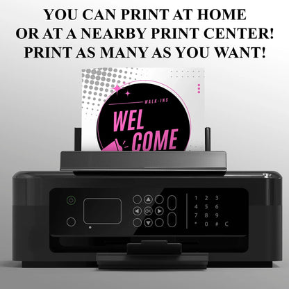 Walk Ins Welcome Flyer Template | Social Media Flyer Canva Template CreativeRino