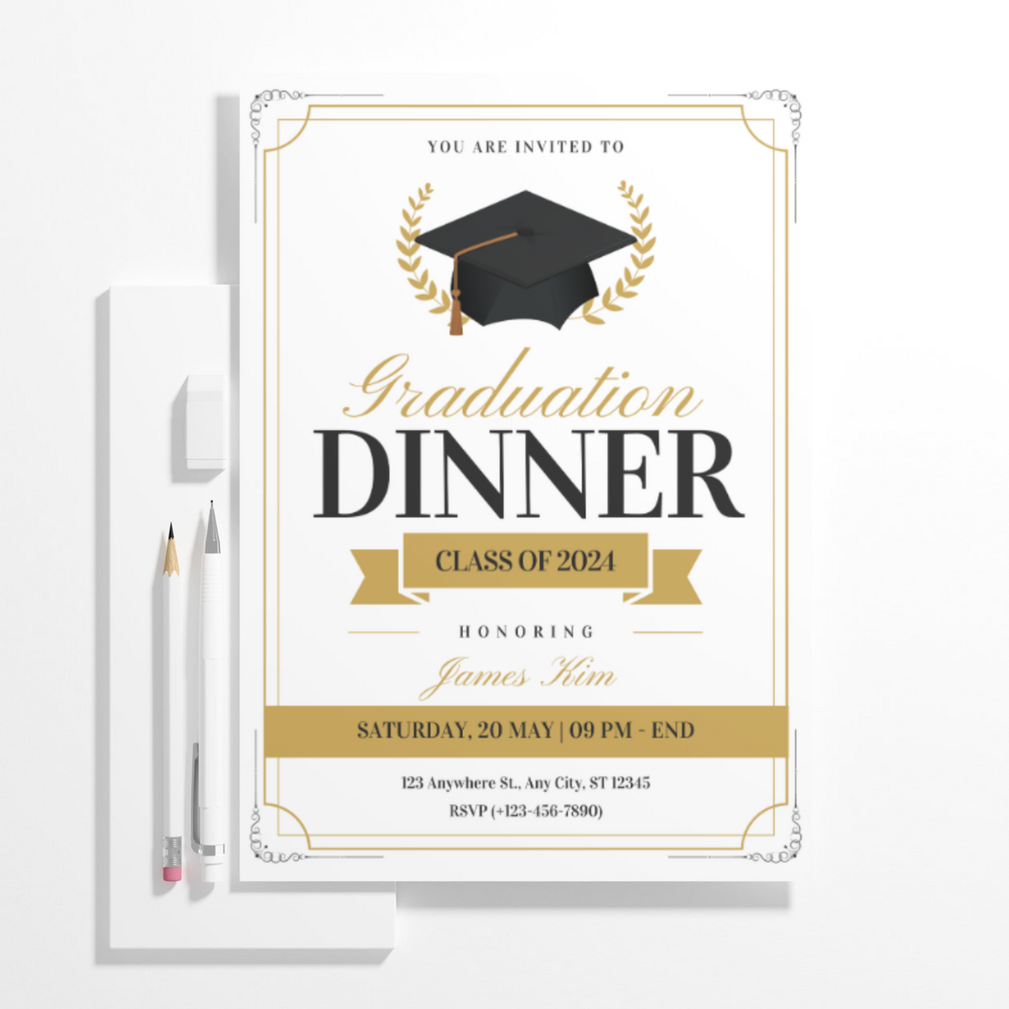 Graduation Dinner Invitation Template