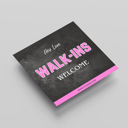Walk Ins Welcome Flyer Template | Social Media Flyer Template CreativeRino